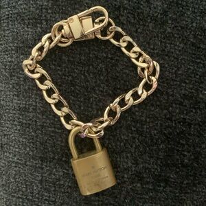 Louis Vuitton lock with unbranded bracelet chain